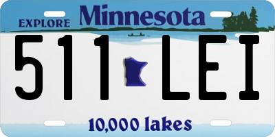 MN license plate 511LEI