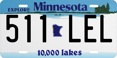 MN license plate 511LEL