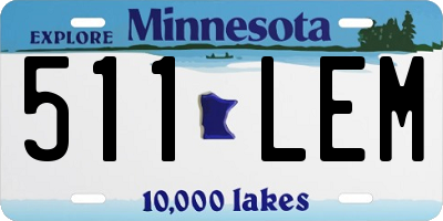 MN license plate 511LEM