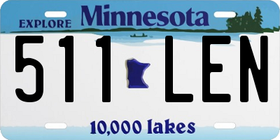 MN license plate 511LEN