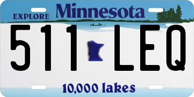 MN license plate 511LEQ