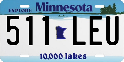 MN license plate 511LEU
