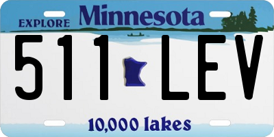 MN license plate 511LEV