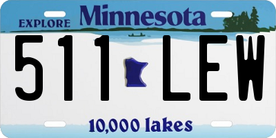 MN license plate 511LEW