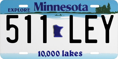 MN license plate 511LEY