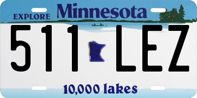 MN license plate 511LEZ
