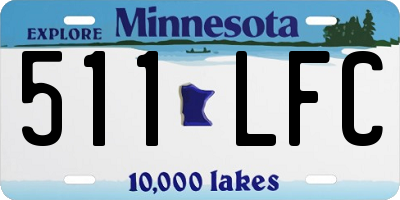MN license plate 511LFC
