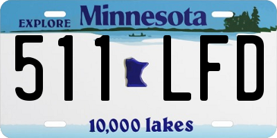 MN license plate 511LFD