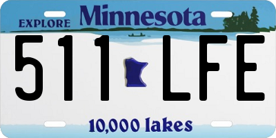 MN license plate 511LFE