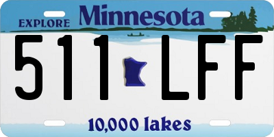 MN license plate 511LFF