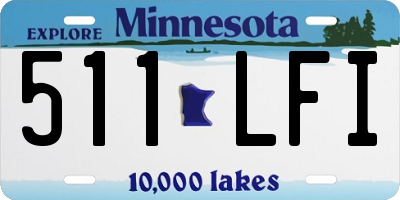 MN license plate 511LFI