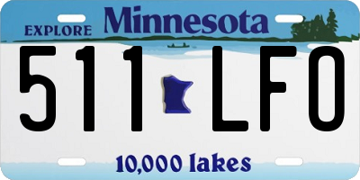 MN license plate 511LFO