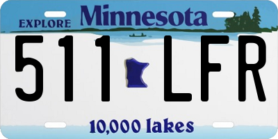 MN license plate 511LFR