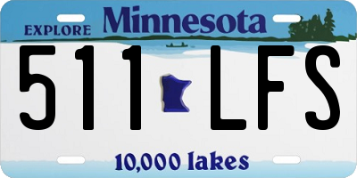 MN license plate 511LFS