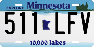 MN license plate 511LFV