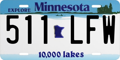 MN license plate 511LFW