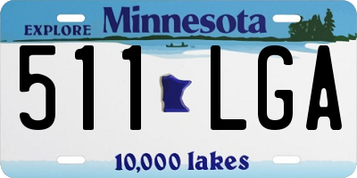 MN license plate 511LGA