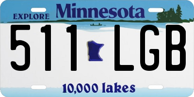 MN license plate 511LGB