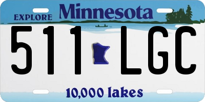 MN license plate 511LGC