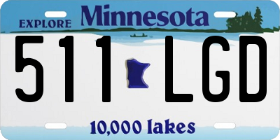 MN license plate 511LGD