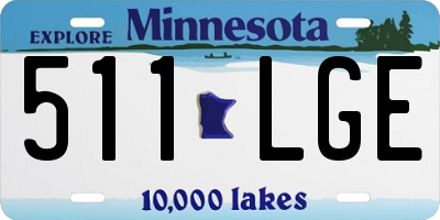 MN license plate 511LGE