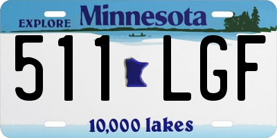 MN license plate 511LGF
