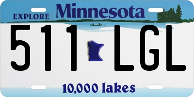 MN license plate 511LGL