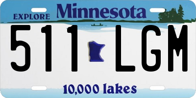 MN license plate 511LGM