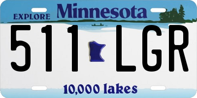 MN license plate 511LGR