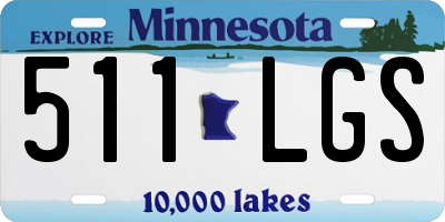 MN license plate 511LGS