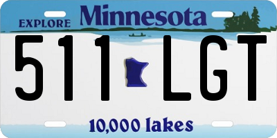 MN license plate 511LGT