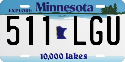 MN license plate 511LGU
