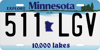 MN license plate 511LGV