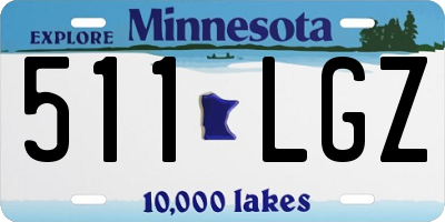 MN license plate 511LGZ