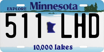 MN license plate 511LHD