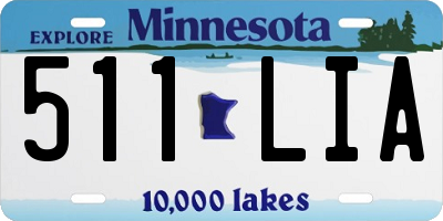 MN license plate 511LIA