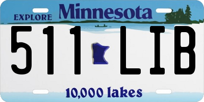 MN license plate 511LIB