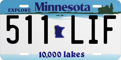 MN license plate 511LIF