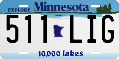 MN license plate 511LIG