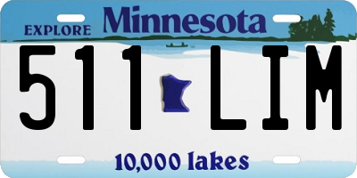 MN license plate 511LIM
