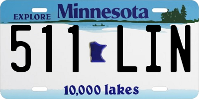 MN license plate 511LIN
