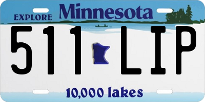 MN license plate 511LIP