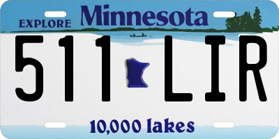 MN license plate 511LIR