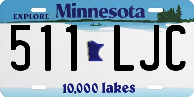 MN license plate 511LJC