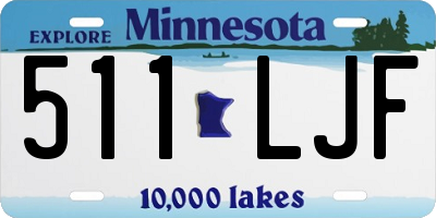 MN license plate 511LJF