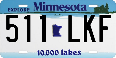 MN license plate 511LKF