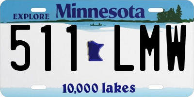 MN license plate 511LMW