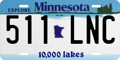 MN license plate 511LNC