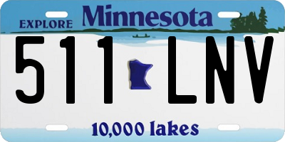 MN license plate 511LNV