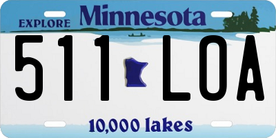 MN license plate 511LOA